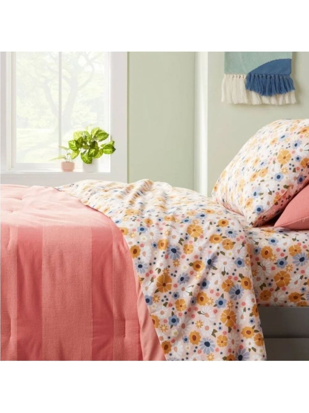 Pillowfort FULL Vintage Floral Print Flowers Cotton Kids' Sheet Set - Target NEW